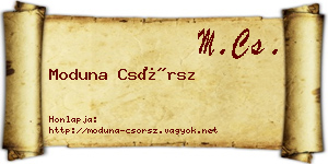 Moduna Csörsz névjegykártya